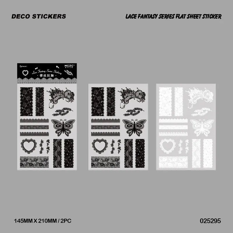 025295 LACE FANTASY SERIES STICKER SHEET 2PC - GIFT TO LOVE