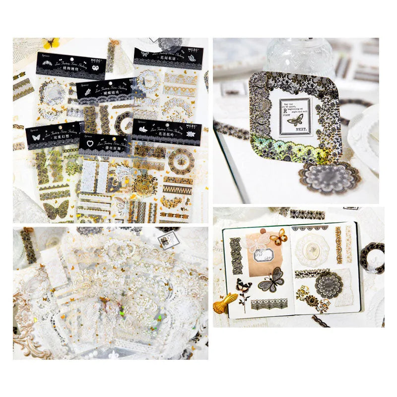 025295 LACE FANTASY SERIES STICKER SHEET 2PC - GIFT TO LOVE