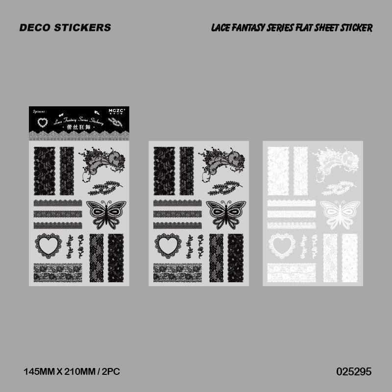 025295 Lace Fantasy Series Sticker Sheet 2Pc-Gift To Love-Art & Craft
