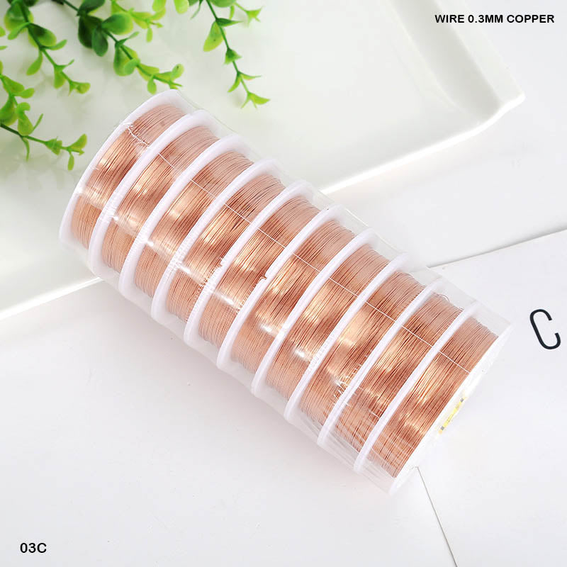 Gift To Love | Wire | Color : Copper | Size : 0.3 Mm | Pcs : 10 Roll | Code : 03C