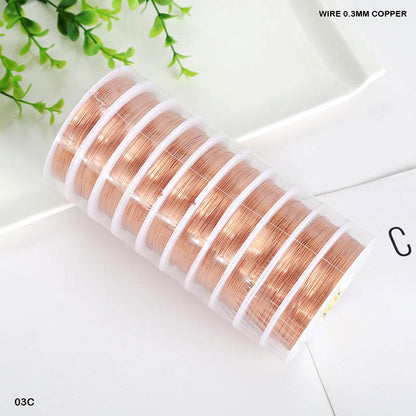 Gift To Love | Wire | Color : Copper | Size : 0.3 Mm | Pcs : 10 Roll | Code : 03C