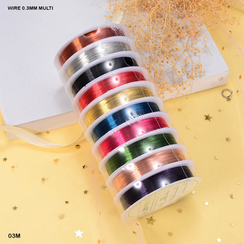Gift To Love | Wire | Color : Multi | Size : 0.3 Mm | Pcs : 10 Roll | Code : 03M