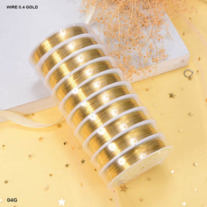 Gift To Love | Wire | Color : Gold | Size : 0.4 | Pcs : 10 Roll | Code : 04G