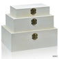 Gift To Love | Wooden Empty Box Rectangle Shape | Pcs : Set Of 3 Pcs | Code : 10065
