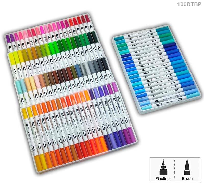 Gift To Love | Dual Tip Brush Pen | Pcs : 100 Pcs | Code : 100DTBP