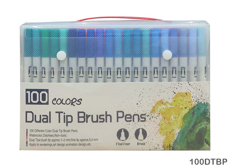 Gift To Love | Dual Tip Brush Pen | Pcs : 100 Pcs | Code : 100DTBP