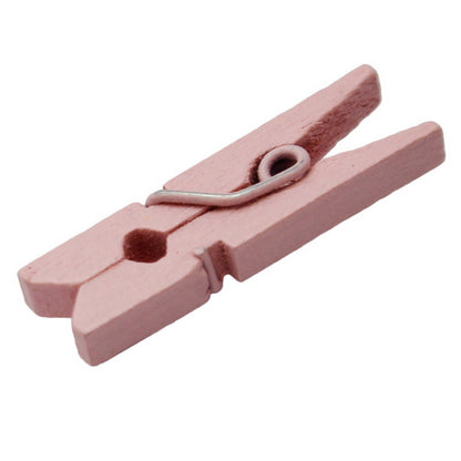 Gift To Love | Wooden Clip | Color : Colour | Size : 25 Mm | Pcs : 100 Pcs | Code : 100P25MMC