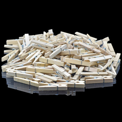 Gift To Love | Wooden Clip | Color : White | Size : 45 Mm | Pcs : 100 Pcs | Code : 100P45MMW