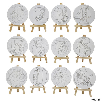 Gift To Love | Mini Canvas And Easel Printed | Size : 4 Inch Round | Code : 1010TZF