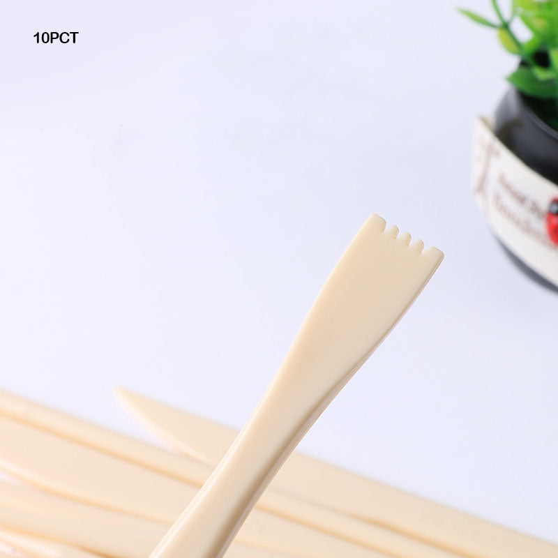 Gift To Love | 10Pc Clay Tool Plastic Cream Color (10Pct) | Pcs : 10Pc | Code : 10PCT