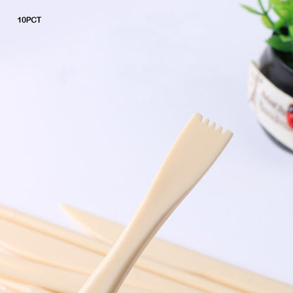 Gift To Love | 10Pc Clay Tool Plastic Cream Color (10Pct) | Pcs : 10Pc | Code : 10PCT