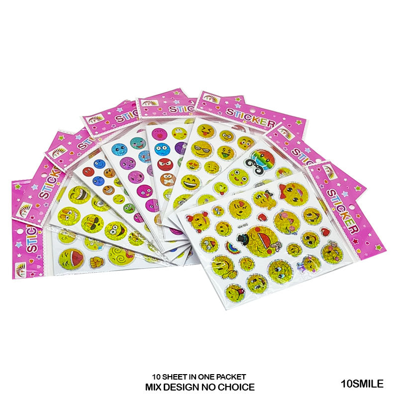 Gift To Love | Smile Sticker | Pcs : 10 Sheets | Code : 10SMILE