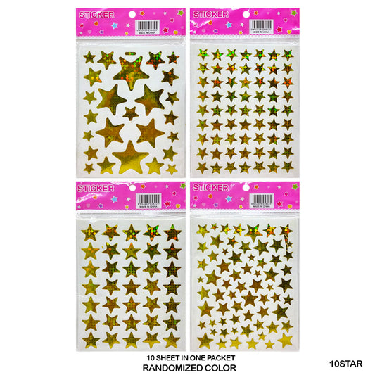 Gift To Love | Star Sticker | Pcs : 10 Sheets | Code : 10STAR