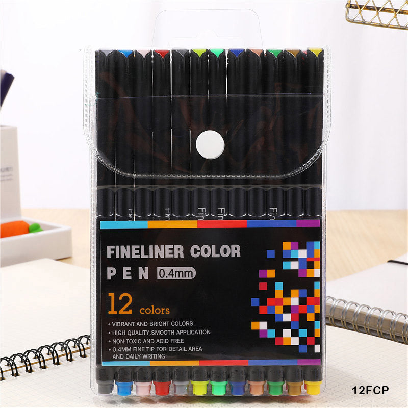 Gift To Love | Fineliner Color Pen | Size : 0.4 Mm | Pcs : 12 Pcs | Code : 12FCP