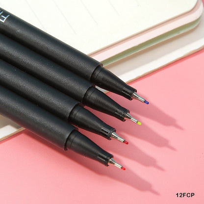 Gift To Love | Fineliner Color Pen | Size : 0.4 Mm | Pcs : 12 Pcs | Code : 12FCP