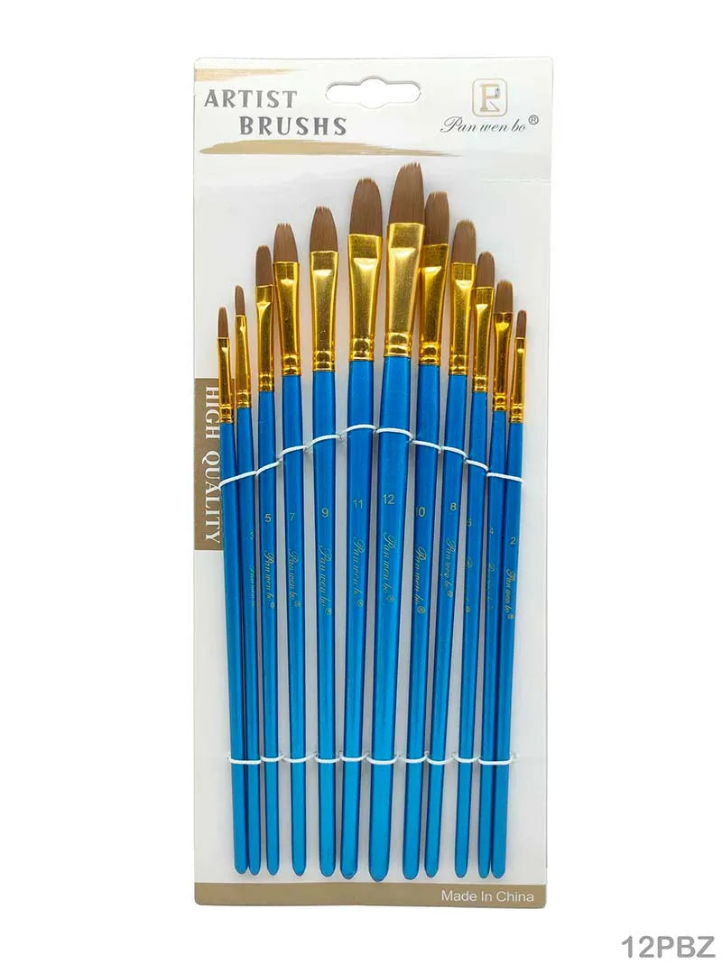 12PC PAINT BRUSH BLUE Z (12PBZ) - GIFT TO LOVE