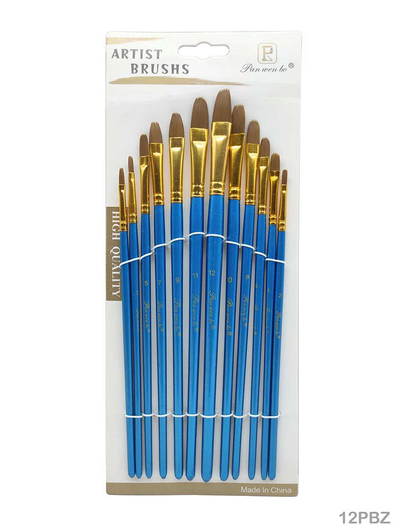 12Pc Paint Brush Blue Z (12Pbz)-Gift To Love-Art & Craft