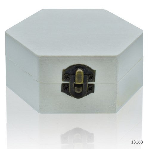 Gift To Love | Wooden Empty Box Small Hexagon | Code : 13163