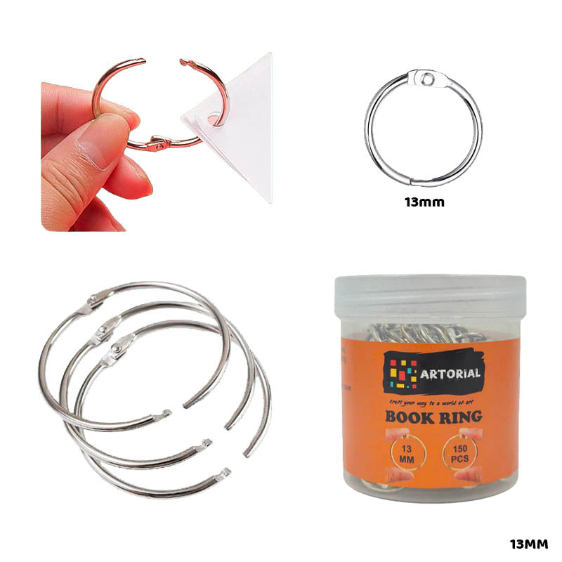 Gift To Love | Book Ring | Color : Silver | Pcs : 150 Pcs | Code : 13MM