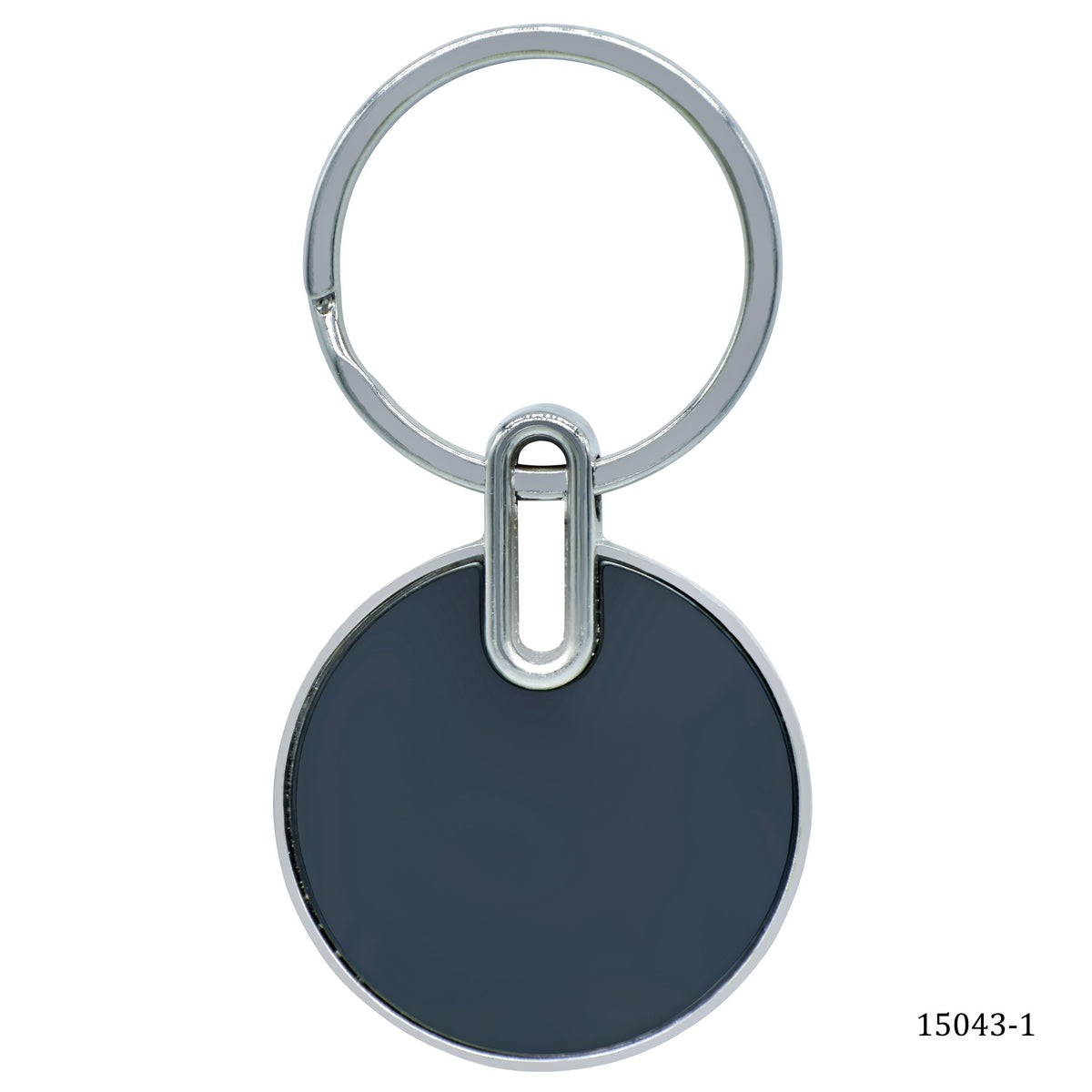 Gift To Love | Key Chain Plain Round | Color : Black | Code : 15043-1