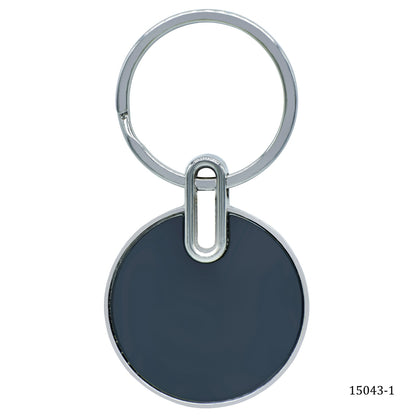 Gift To Love | Key Chain Plain Round | Color : Black | Code : 15043-1