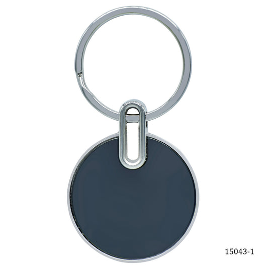 Gift To Love | Key Chain Plain Round | Color : Black | Code : 15043-1