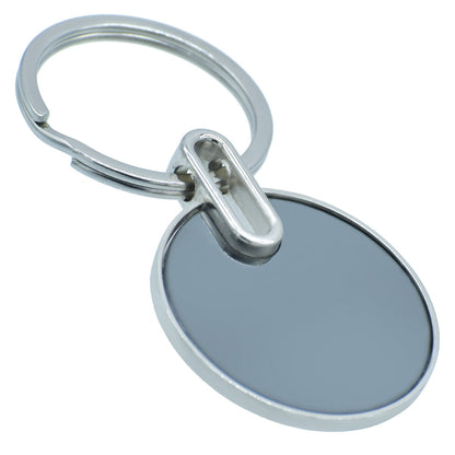 Gift To Love | Key Chain Plain Round | Color : Black | Code : 15043-1