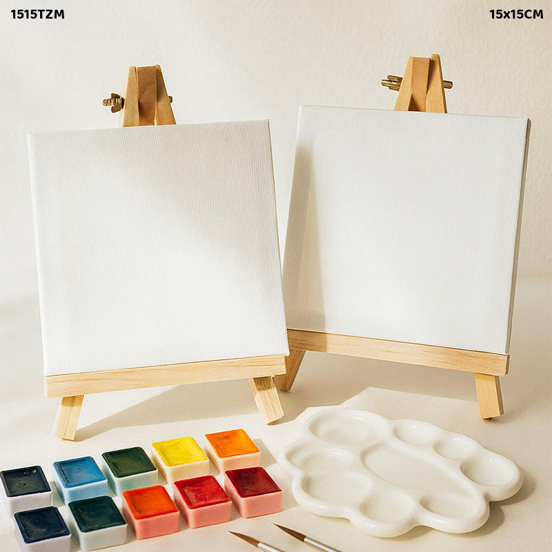 Gift To Love | Mini Canvas And Easel | Color : White | Size : 15 Cm X 15 Cm | Code : 1515TZM