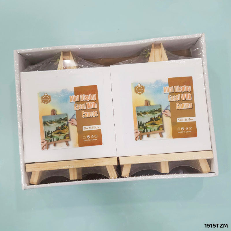 Gift To Love | Mini Canvas And Easel | Color : White | Size : 15 Cm X 15 Cm | Code : 1515TZM
