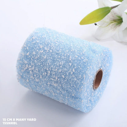 Gift To Love | Snow Roll | Color : Blue | Size : 15 Cm X Many Yard | Code : 15SNRBL