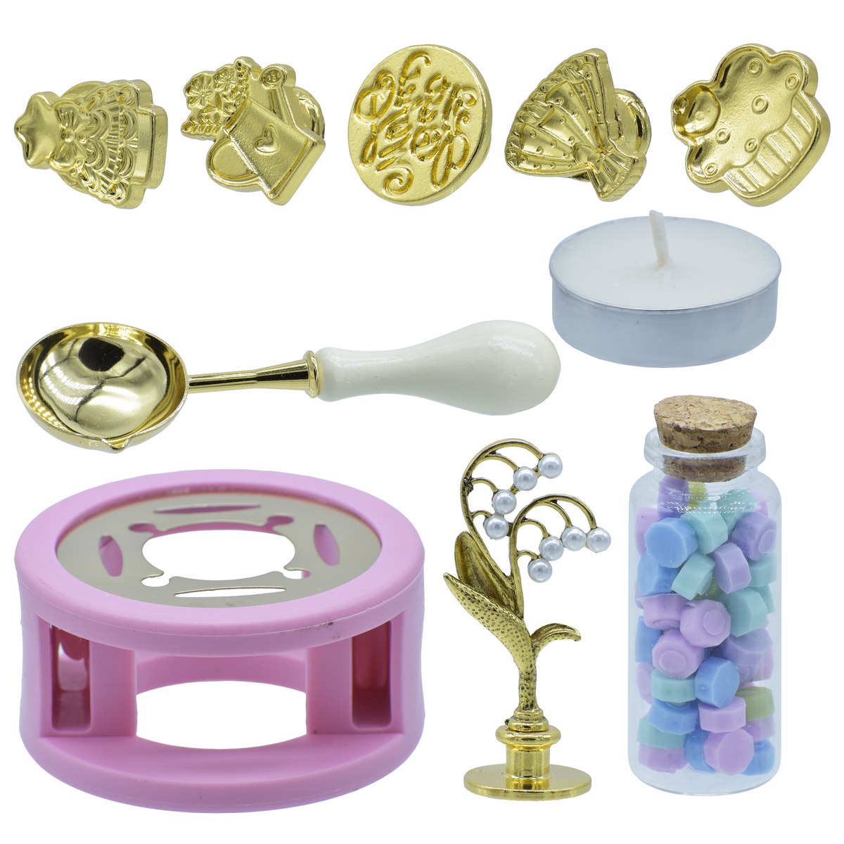 Gift To Love | Wax Seal Stamp Kit | Pcs : Set Of 10 Pcs | Code : 1L-1