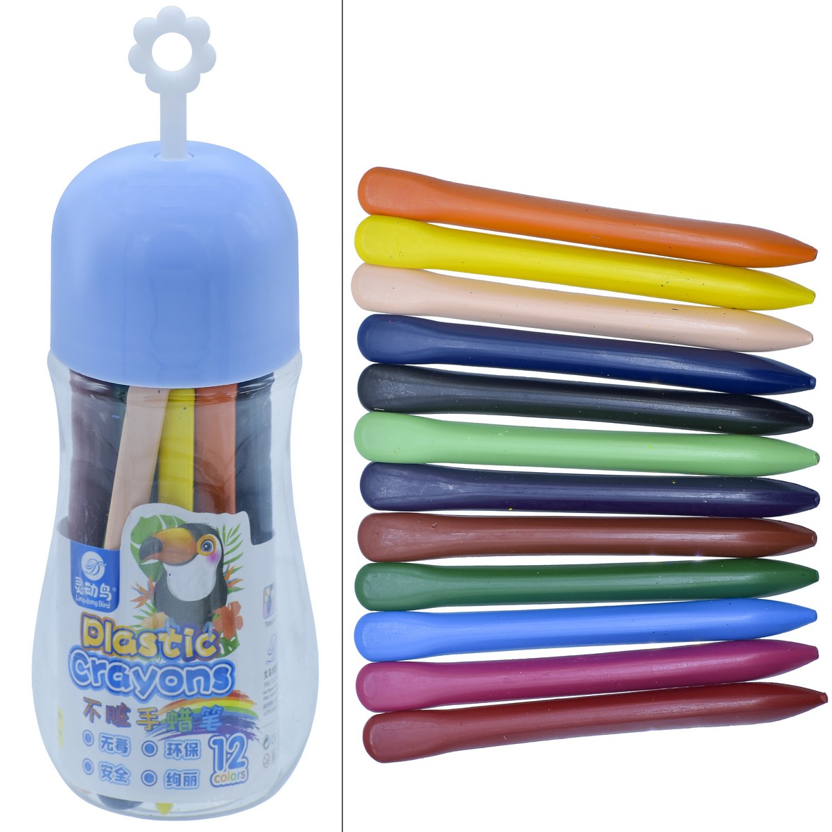 Gift To Love | Plastic Crayons | Color : 12 Colour | Pcs : 12 Colour | Code : 2023-12