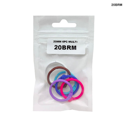 Gift To Love | Book Binding Multi Ring | Size : 20 Mm | Pcs : 6 Pcs | Code : 20BRM