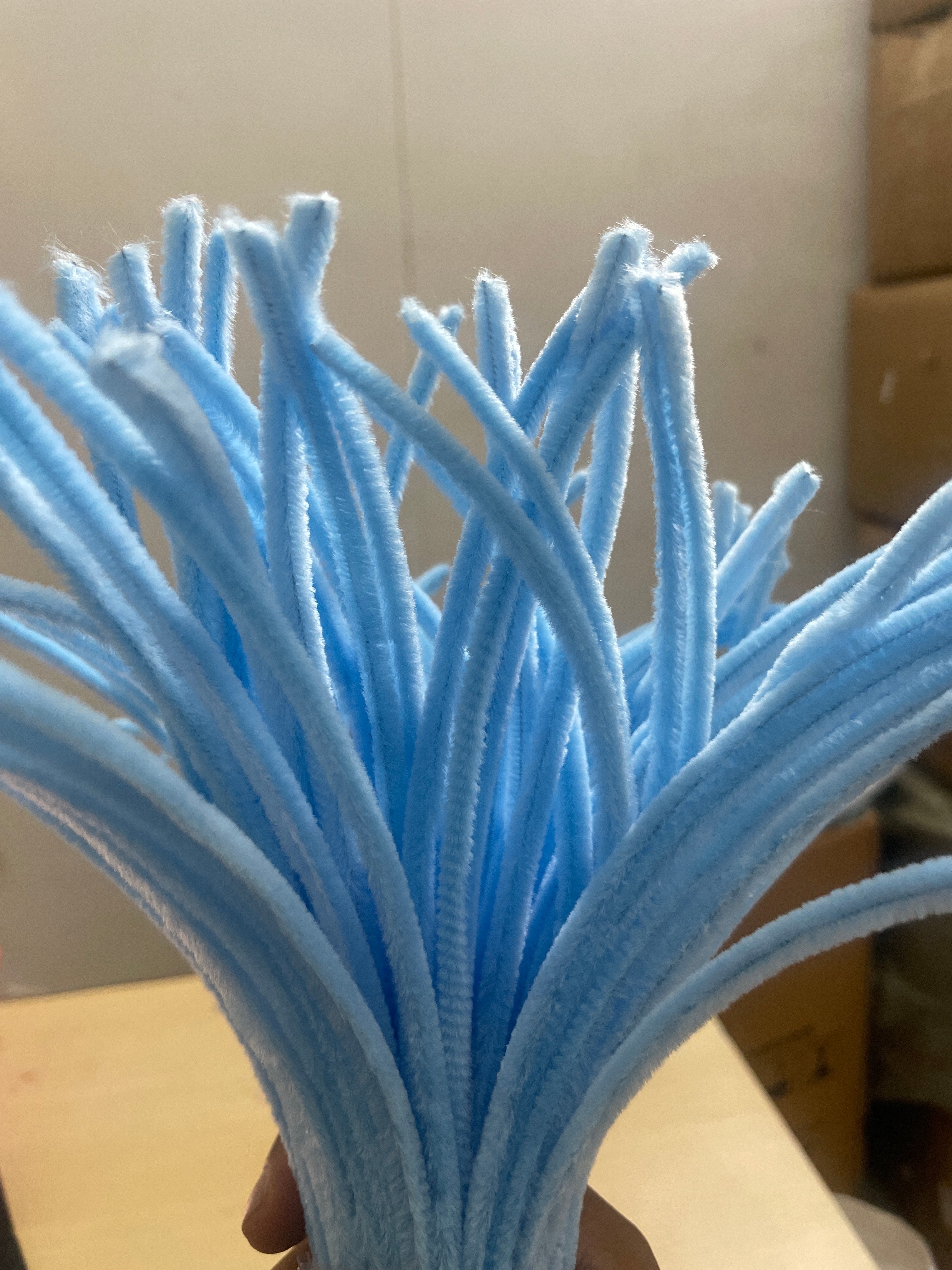Pipe Cleaner Plain 100 Pcs in 1 Pkt (Baby Blue)