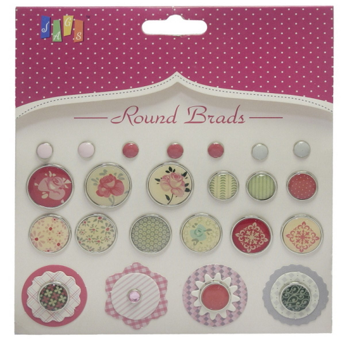 Gift To Love | Brads Push Pin | Pcs : 23 Pcs Set | Code : 23BRADS