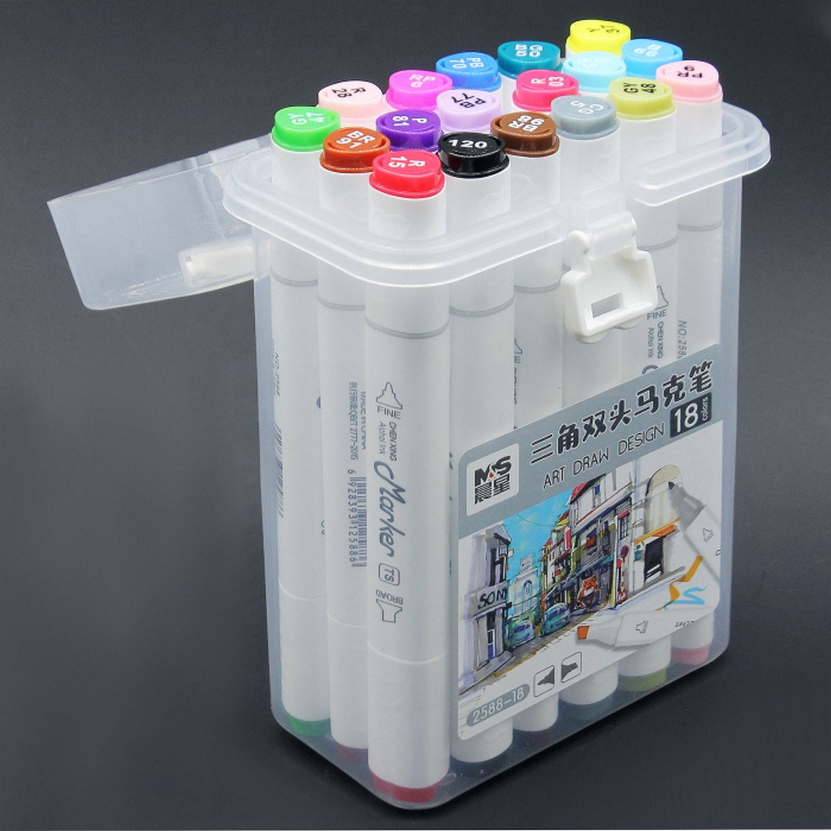 Gift To Love | Touch Marker 2 In 1 Pen Set With Box | Pcs : 18 Pcs | Code : 2588-18