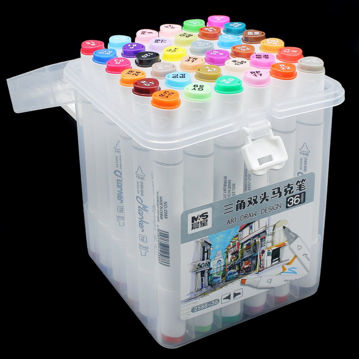 Gift To Love | Touch Marker 2 In 1 Pen Set With Box | Pcs : 36 Pcs | Code : 2588-36