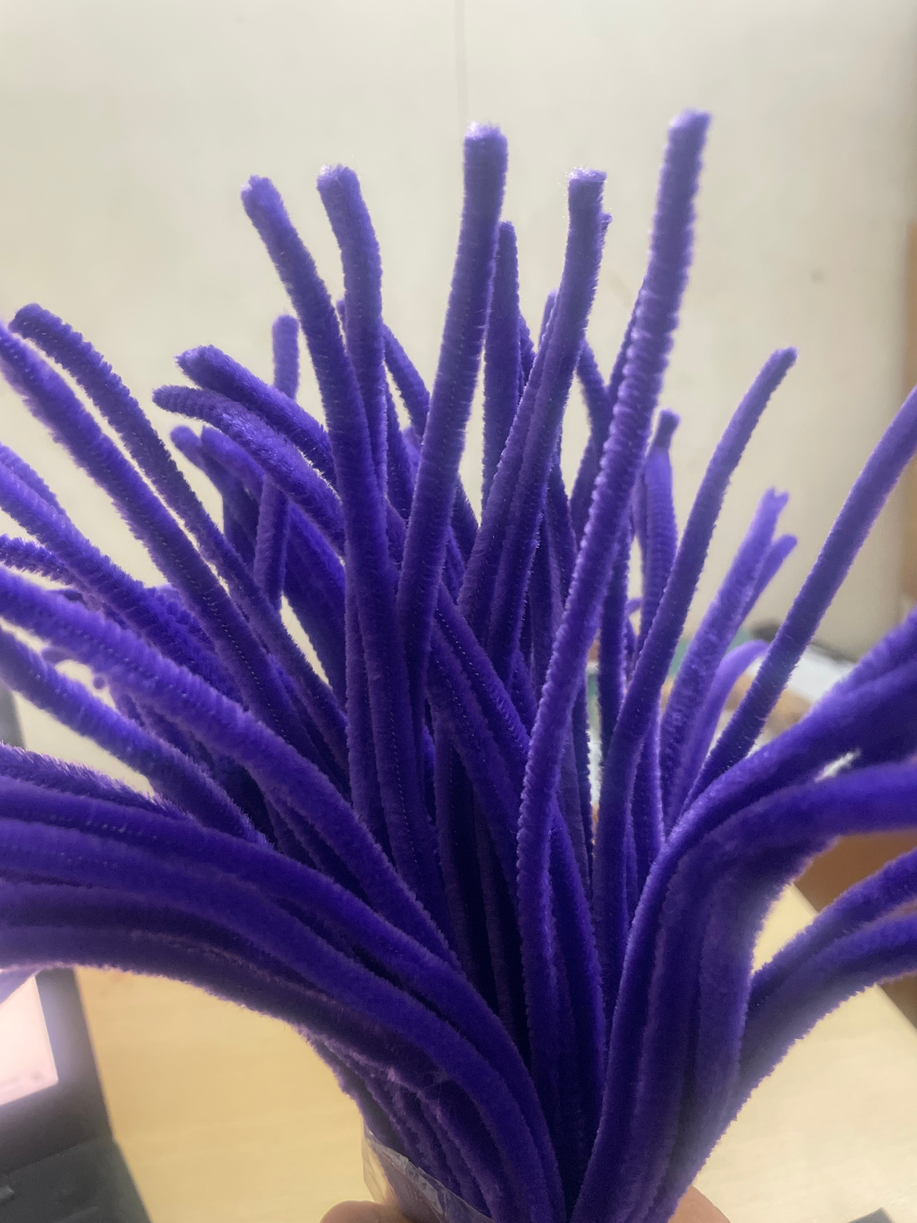Pipe Cleaner Plain 100 Pcs in 1 Pkt (Purple)
