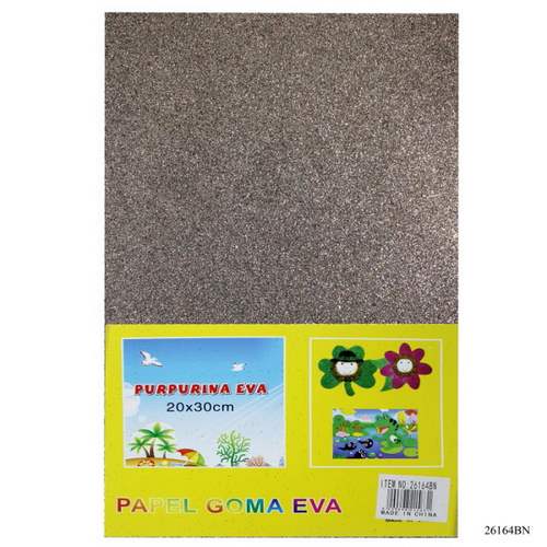 Gift To Love | A4 Glitter Foam Sheet With Sticker Brown | Code : 26164BN