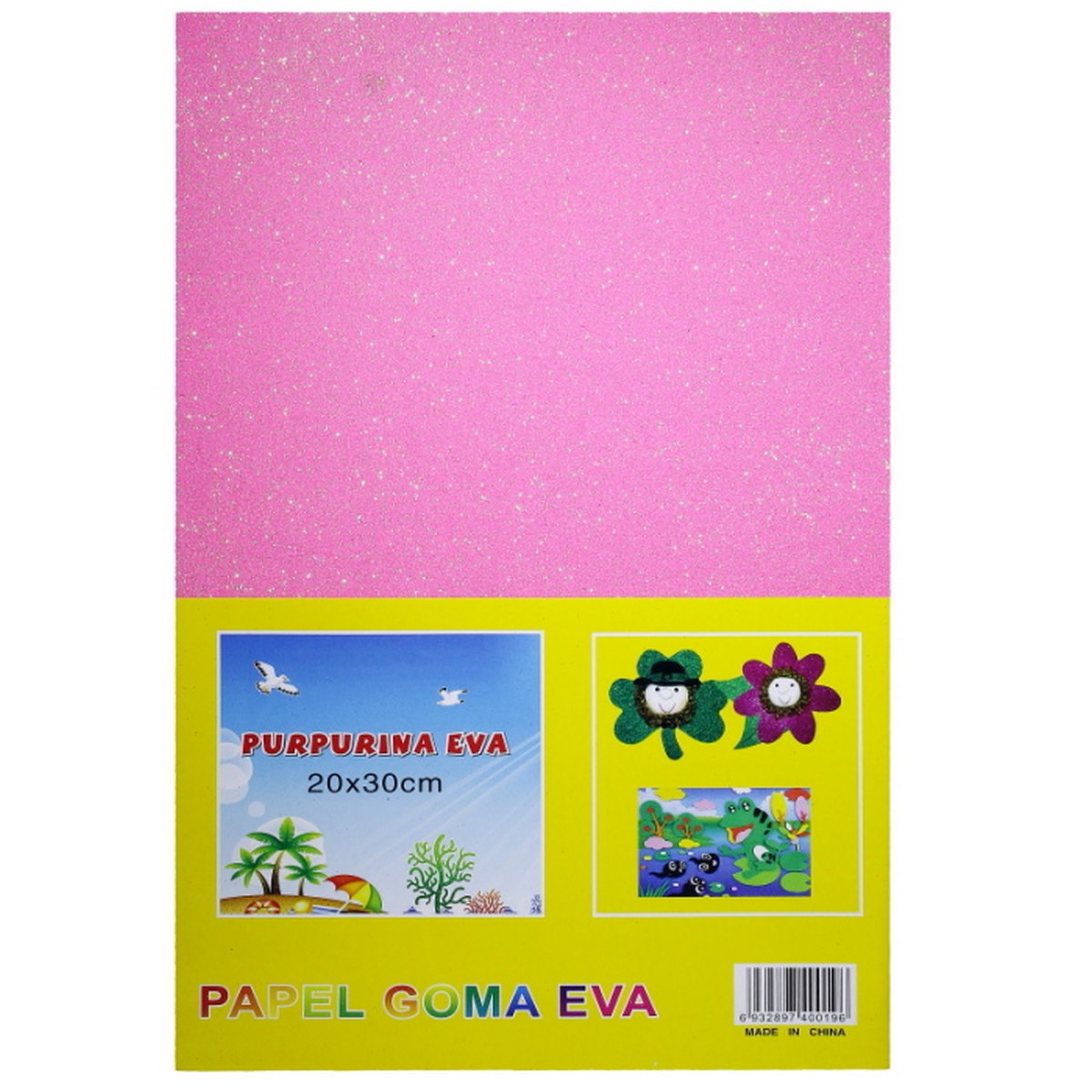 Gift To Love | A4 Glitter Foam Sheet With Sticker | Color : Baby Pink | Code : 26164BPK