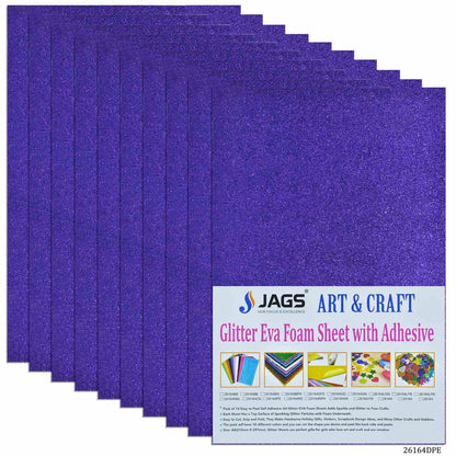 Gift To Love | A4 Glitter Foam Sheet With Sticker | Color : Dark Purple | Code : 26164DPE