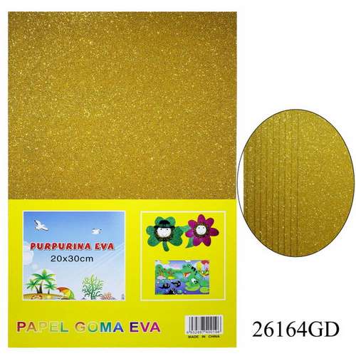 Gift To Love | A4 Glitter Foam Sheet With Sticker Gold | Code : 26164GD