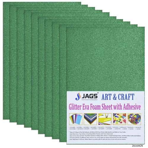 Gift To Love | A4 Glitter Foam Sheet With Sticker Green | Code : 26164GN