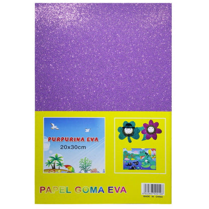 Gift To Love | A4 Glitter Foam Sheet With Sticker | Color : Light Purple | Code : 26164LPE