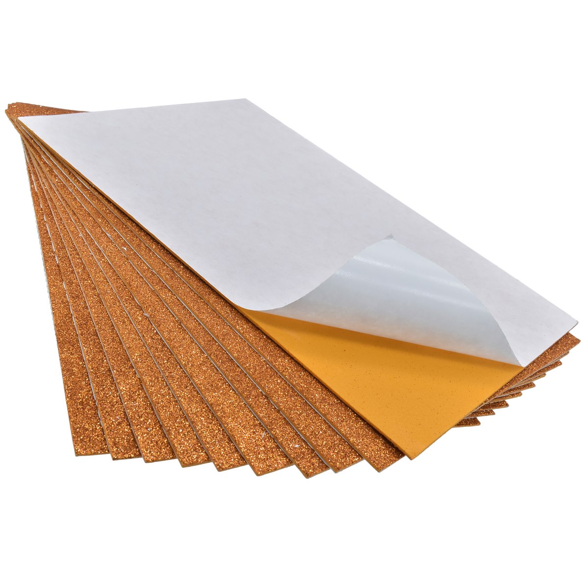 Gift To Love | A4 Glitter Foam Sheet With Sticker | Color : Orange | Code : 26164OE