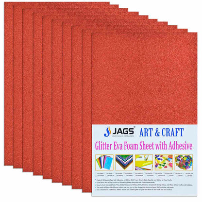 Gift To Love | A4 Glitter Foam Sheet With Sticker | Color : Red | Code : 26164RD
