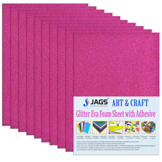 Gift To Love | A4 Glitter Foam Sheet With Sticker | Color : Rose Pink | Code : 26164RPK
