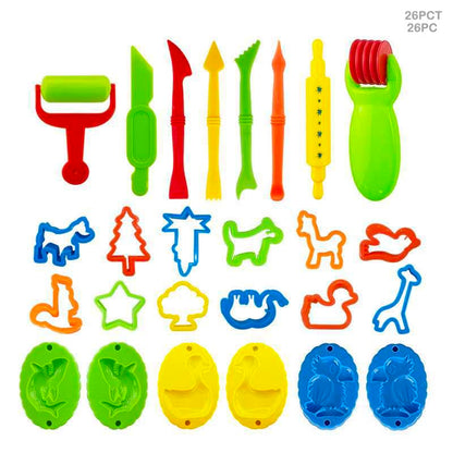 Gift To Love | 26Pc Plastic Clay N Sand Art Tool (26Pct) | Pcs : 26Pc | Code : 26PCT
