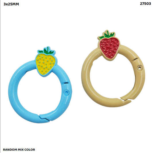 Gift To Love | Round Key Hook | Color : Multi Color | Size : 3X25 Mm | Pcs : 2 Pcs | Code : 27503