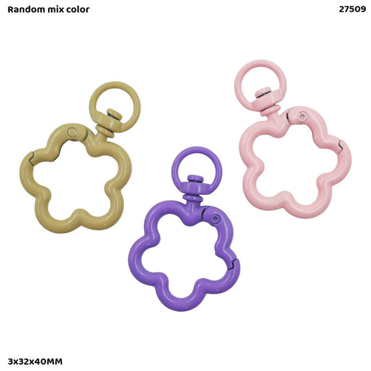 Gift To Love | Flower Key Hook | Color : Multi Color | Size : 3X32X40 Mm | Pcs : 3 Pcs | Code : 27509